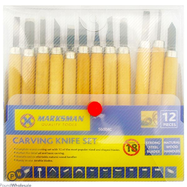 Marksman Wood Carving Knife Set 12pc