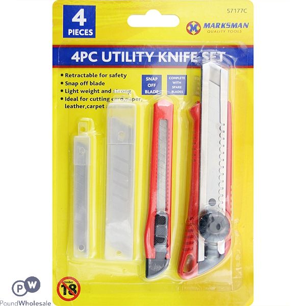 Marksman Utility Knife Set 4pc