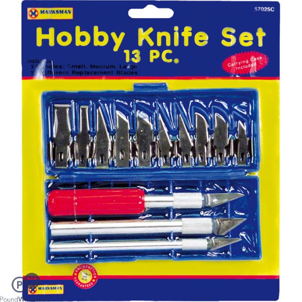 Marksman Hobby Knife Set 13pc