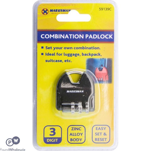 Marksman 3 Digit Combination Padlock