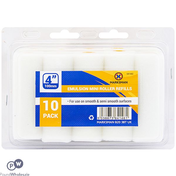 Marksman Gloss Mini Roller Refills 4" 10 Pack
