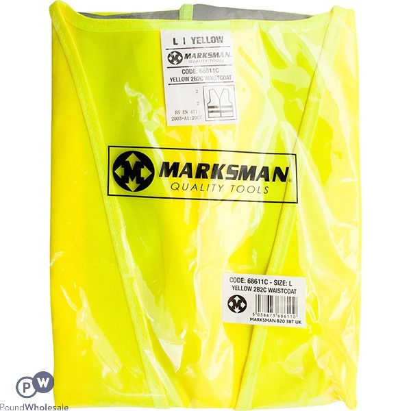 Marksman Yellow Hi-vis Waistcoat Large