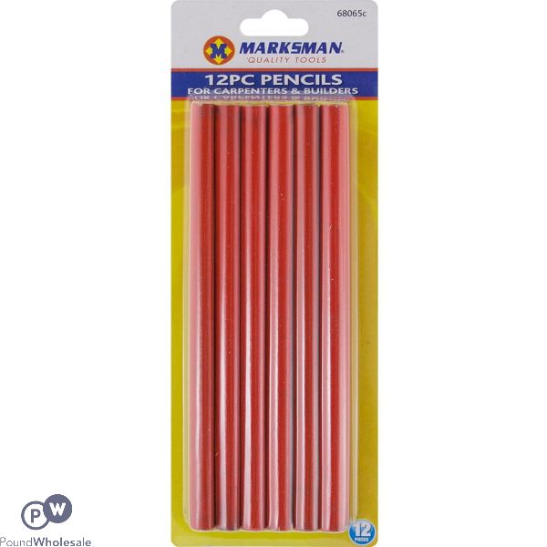 Marksman Carpenters & Builders Pencils 12 Pack