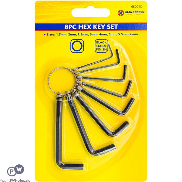 Marksman  Black Oxide Hex Key Set 8pc