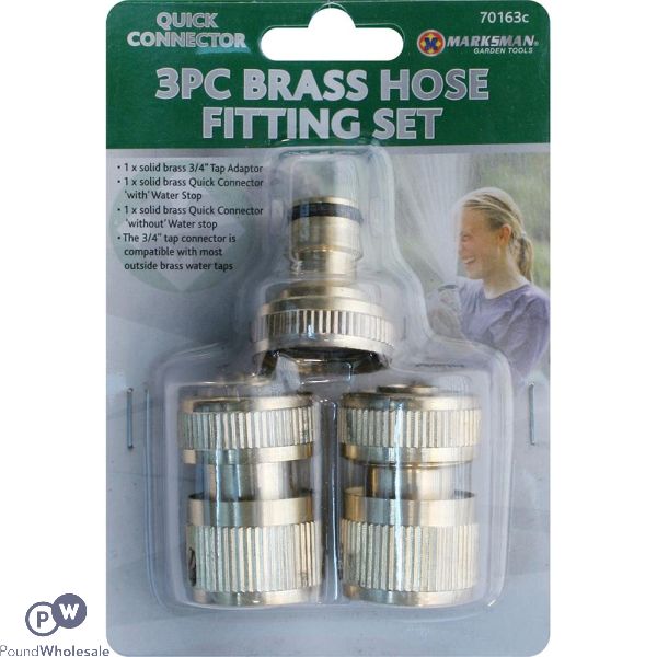Marksman 3pc Brass Hose Fitting Set