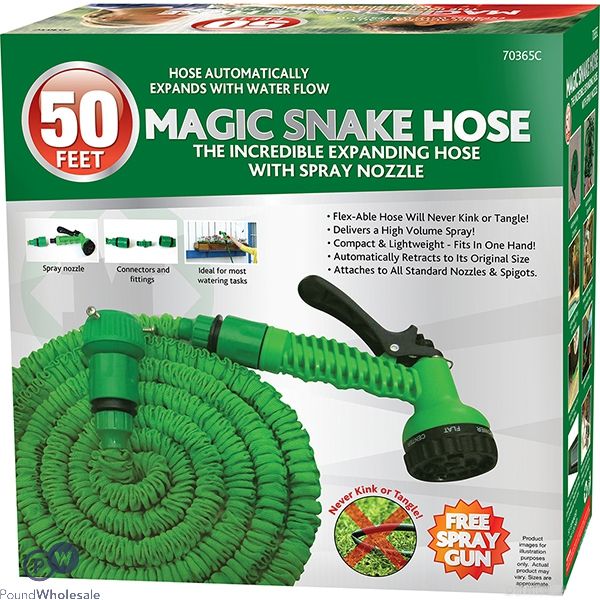Marksman Magic Snake Expandable Garden Hose Pipe 50ft