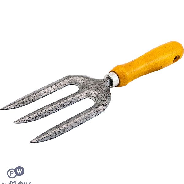 Marksman Wooden Handle Flat Hand Fork Garden Tool