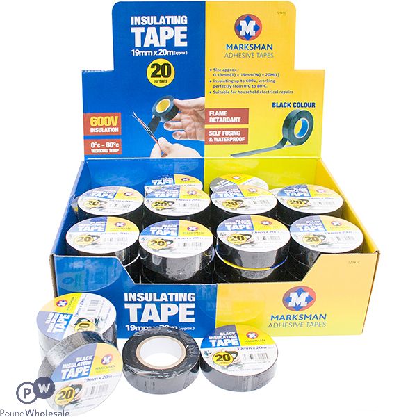 Marksman Black Insulating Tape 19mm X 20m Cdu