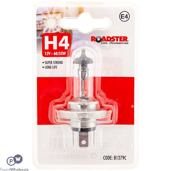 Roadster H4 12v 55w Halogen Car Light Bulb