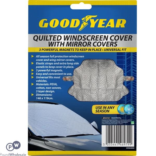 Goodyear Universal All Season Quilted Car Windscreen Cover 146cm X 119cm
