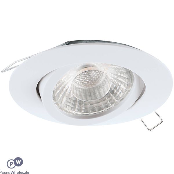 Eglo Tedo Recessed Spotlight Led Gu10 With Warm White Bulb