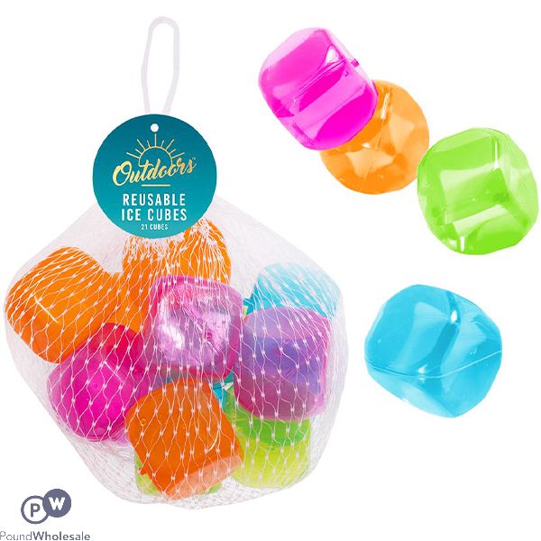 Bello Assorted Colours Reusable Ice Cubes 15 Pack