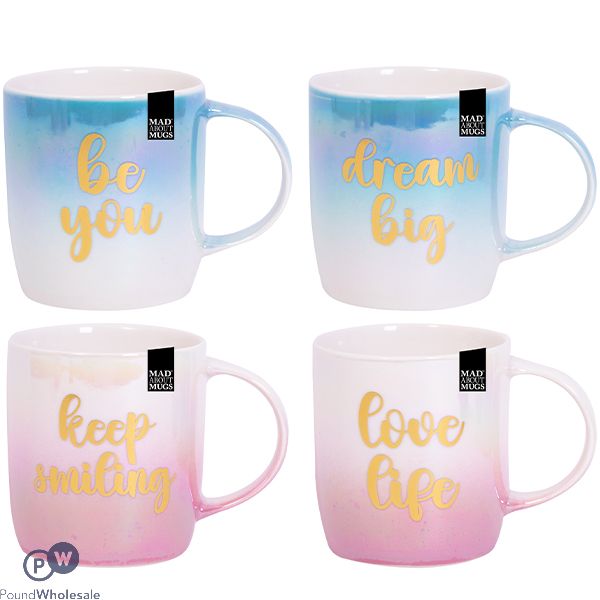 Mad About Mugs New Bone China Lustre Gold Foil Mug 12oz Assorted