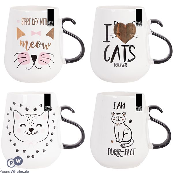 Mad About Mugs New Bone China Cat Mug 470ml Assorted