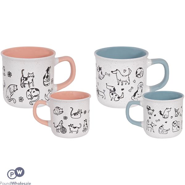 Mad About Mugs Stoneware Dog & Cat Mug 310ml Assorted Colours