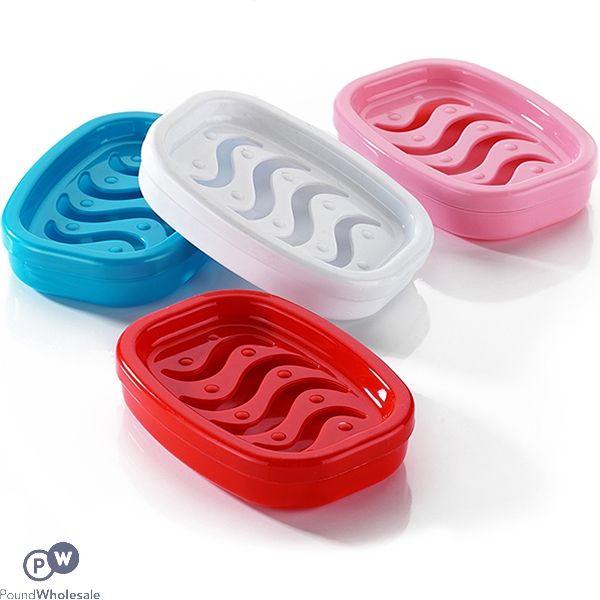 Grid Soap Dish Assorted Colours 12pc