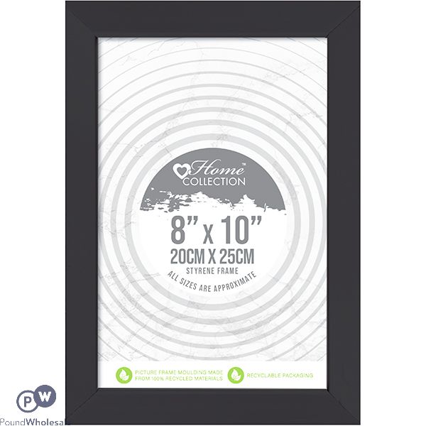 Home Collection London Styrene Black Photo Frame 8" X 10"