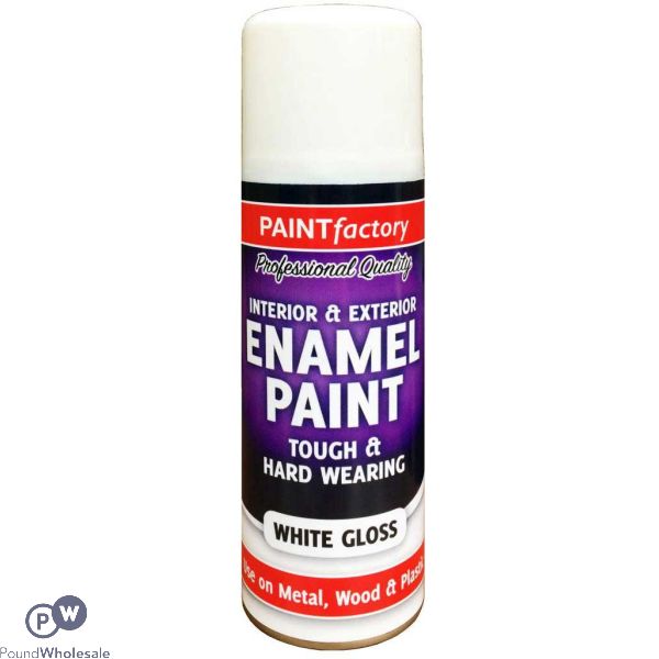 Paint Factory Enamel White Gloss Paint 250ml 