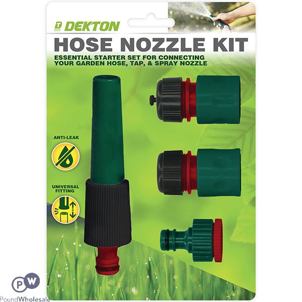 Dekton Universal Hose Nozzle Kit 4pc