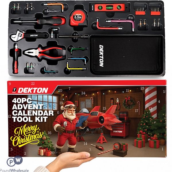 Dekton Christmas Advent Calendar Tool Kit 40pc