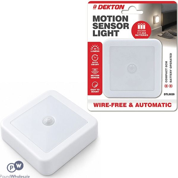 Dekton 30 Lumen Compact Cool White Motion Sensor Light 8cm