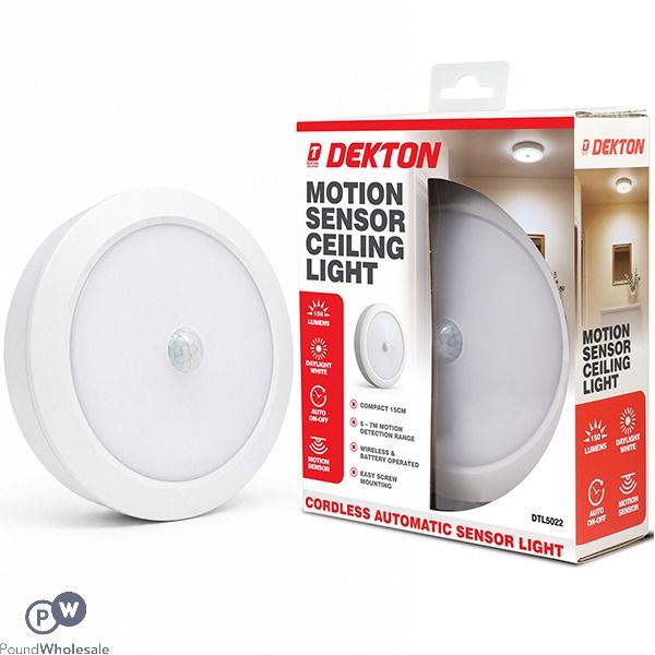Dekton 150 Lumen Day Light Cordless Motion Sensor Ceiling Led Light 15cm