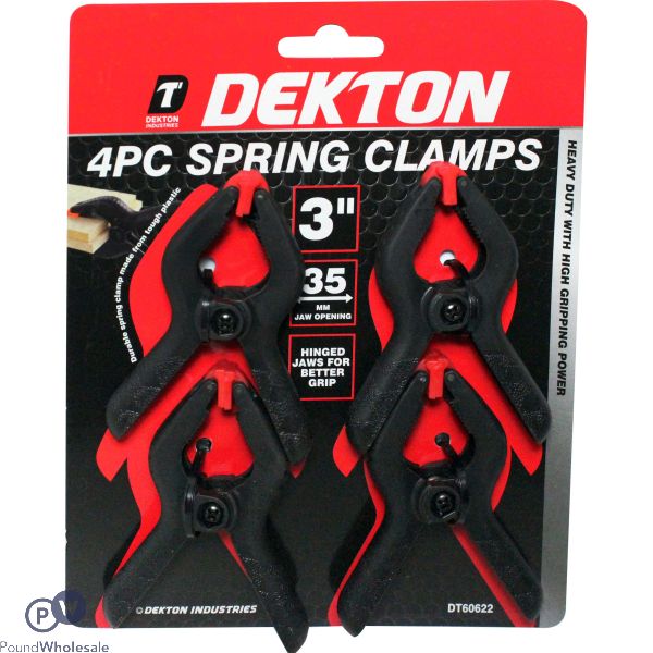 Dekton Spring Clamps 3" 4 Pack