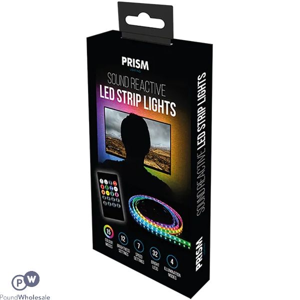 Prism Battery-operated Led Sound Reactive Strip Lights 2m