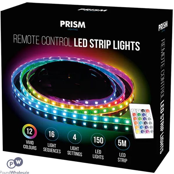 Prism Remote Control Led Strip Lights 5m