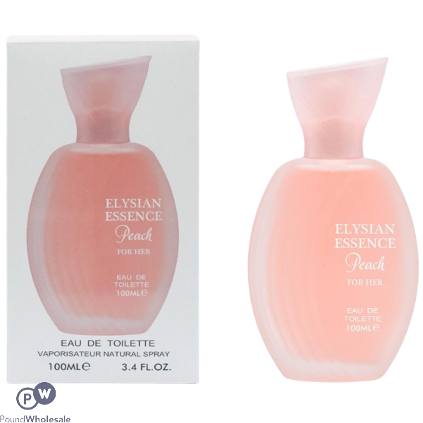 Elysian Essence Peach For Her Eau De Toilette 100ml (vanilla Candy Rock Sugar 42 By Kayali Inspiration)