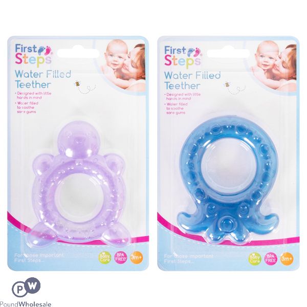 First Steps Water-filled Turtle & Octopus Baby Teethers Assorted