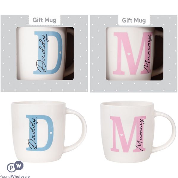 Hugs & Kisses Daddy & Mummy Gift Mug 12oz Assorted