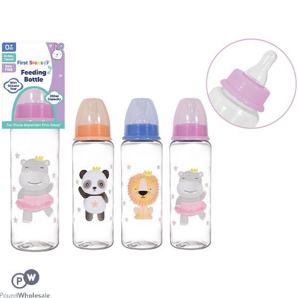 First Steps Safari Baby Feeding Bottle 250ml