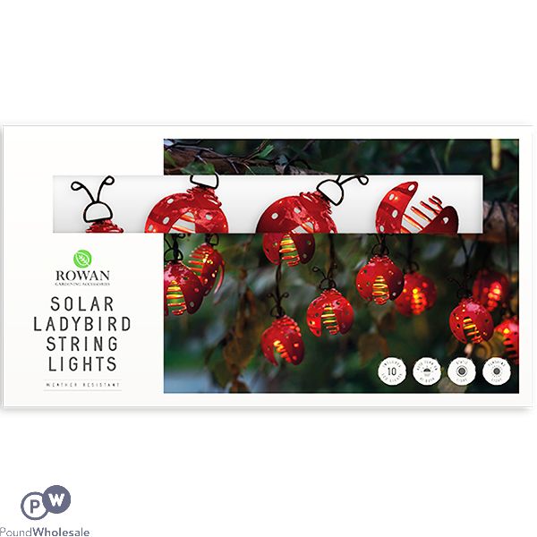 Rowan Solar 10 Ladybird Led String Lights