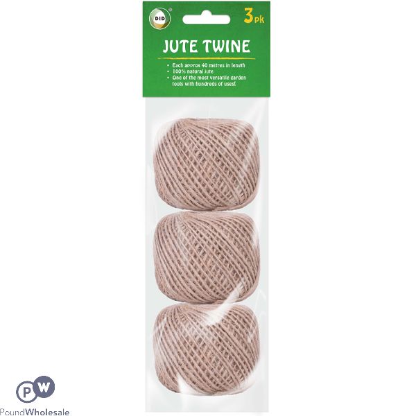 Did 100% Natural Jute Twine 40m 3 Pack