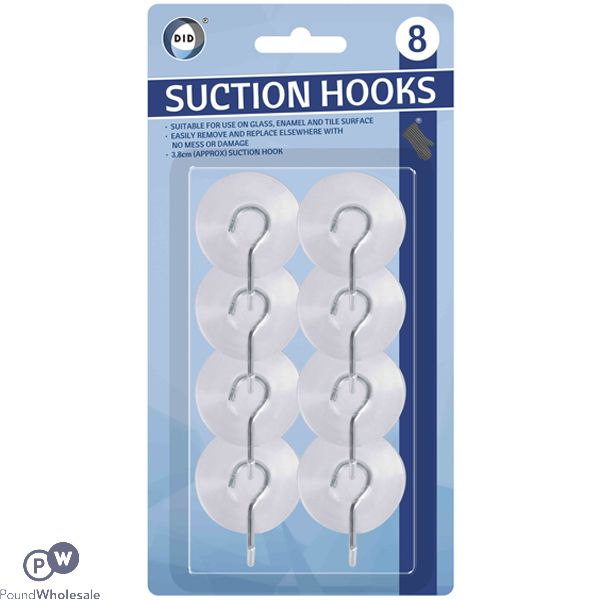 Did 3.8cm Suction Hooks 8 Pack