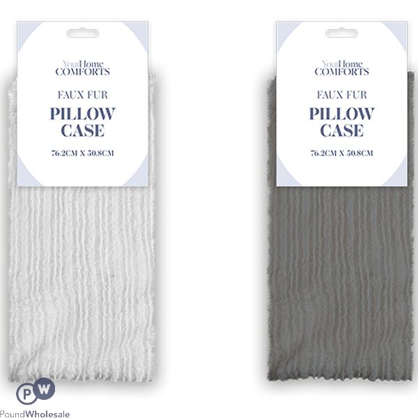 Your Home Comforts Faux Fur Pillow Case Assorted Colours