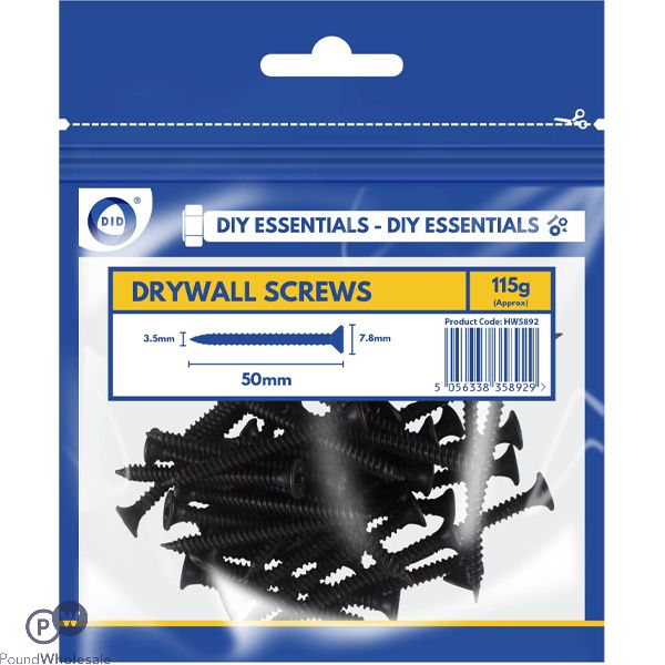 Did 50mm Drywall Carbon Steel Screws 115g