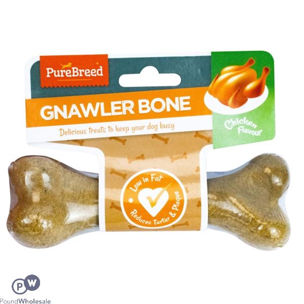 Pure Breed Chicken Flavour Gnawler Dog Bone 105g