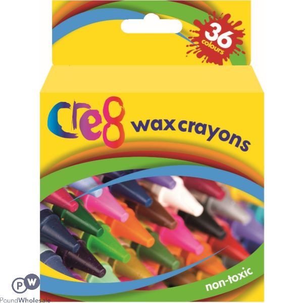 Cre8 Wax Crayons Assorted Colours 36pk