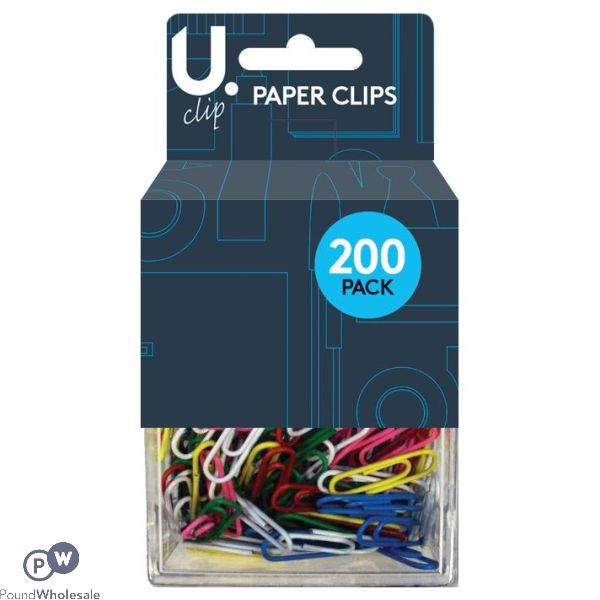 200 Paper Clips Assorted Colours