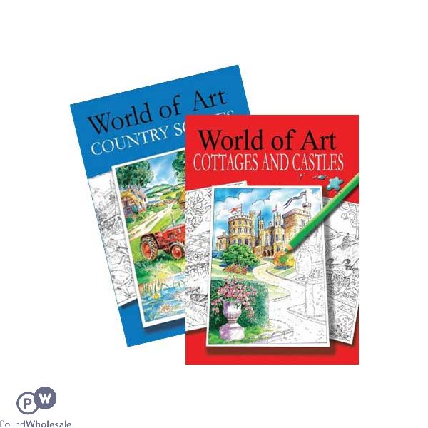 Adult Colouring (no Vat) World Of Art 2 Designs 