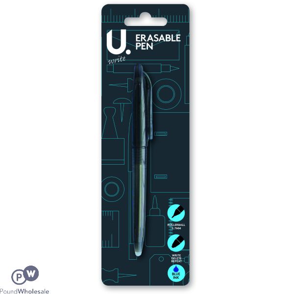 U. Blue Ink Erasable Pen