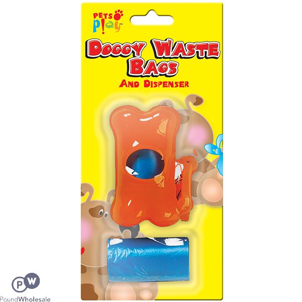 Pet's Play Doggy Waste Bags And Dispenser