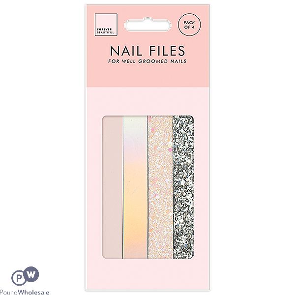 Forever Beautiful Assorted Nail Files 4 Pack
