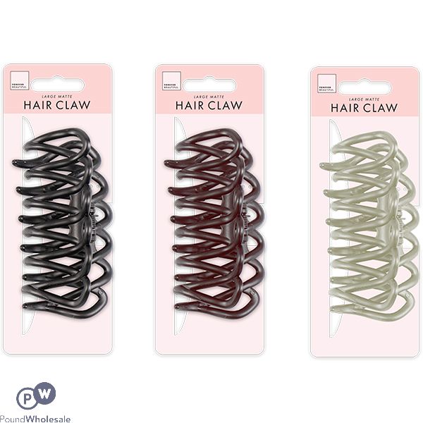 Forever Beautiful Large Matte Hollow Hair Claw Clip Assorted Colours