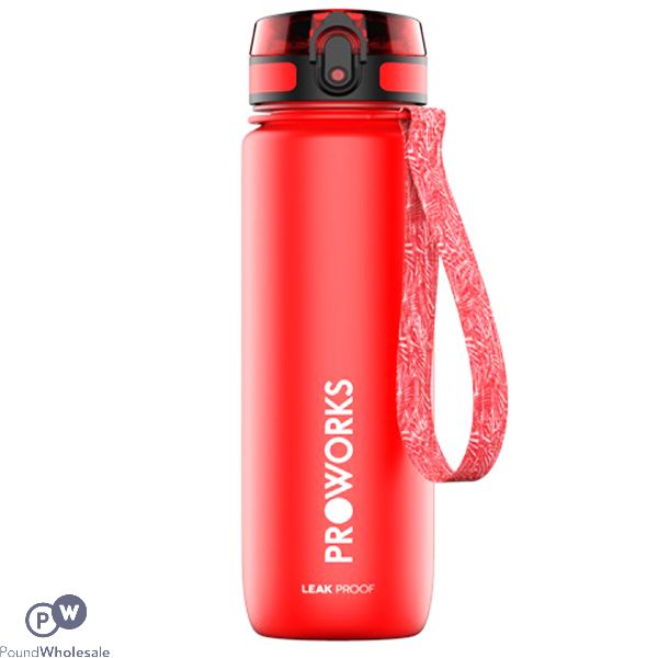 Proworks Leakproof Sports Water Bottle Oxy Red 1l