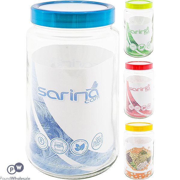 Sarina Round Glass Jar 2000cc Assorted