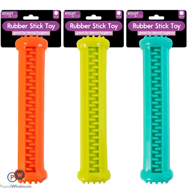 Smart Choice Tpr Treat Stick Dog Toy 17.5 Assorted Colours