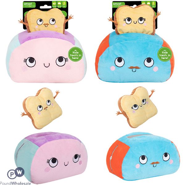 Smart Choice Squeaky Plush Treat Dispensing Dog Toy Assorted